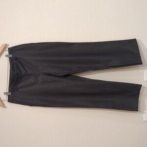 Vintage Express World Brand Black With Gold Sparkle Open Ankle Pleat Size 7/8